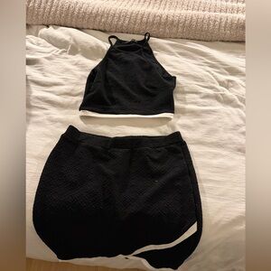 SHEIN Black Textured Top